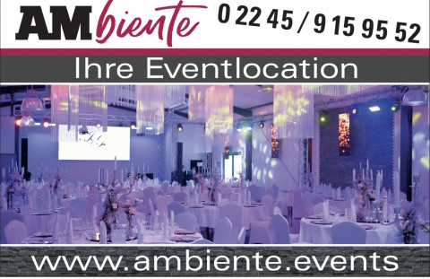 AMbiente Eventlocation | bis zu 300 Personen, Catering Much, Logo